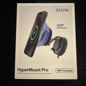 Statik HyperMount® PRO Charging Vacuum Phone Mount - Magnetic Phone Holder